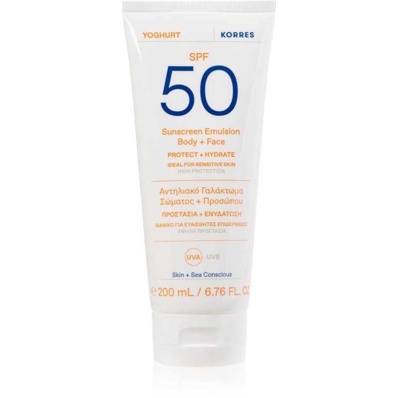 Korres Yoghurt emulsja do ciała i twarzy SPF50 tubka, 200ml