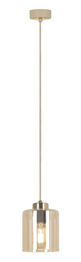 Pojedyncza długa lampa wisząca beżowa W2-K49