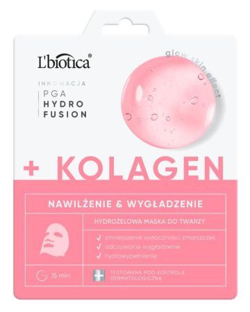 L'biotica Hydro Fusion Hydrożelowa maska do twarzy z kolagenem 1szt