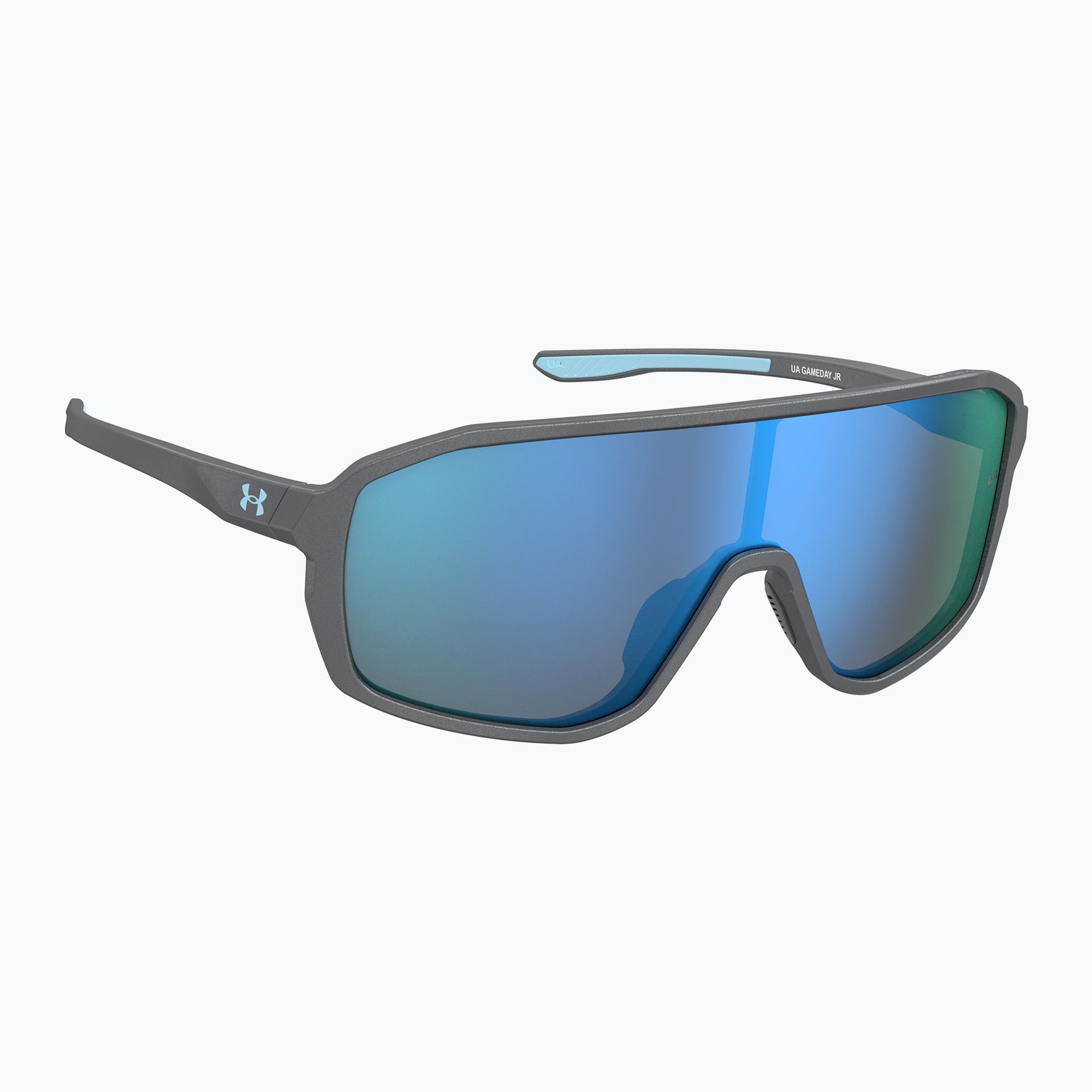 Okulary przeciwsłoneczne dziecięce Under Armour Gameday Jr S3 metalized grey/blue multilayer WYSYŁKA W 24H 30 DNI NA ZWROT