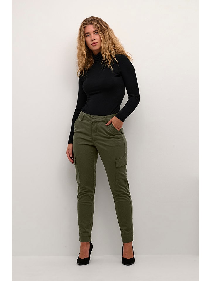 Kaffe Bojówki w kolorze khaki
