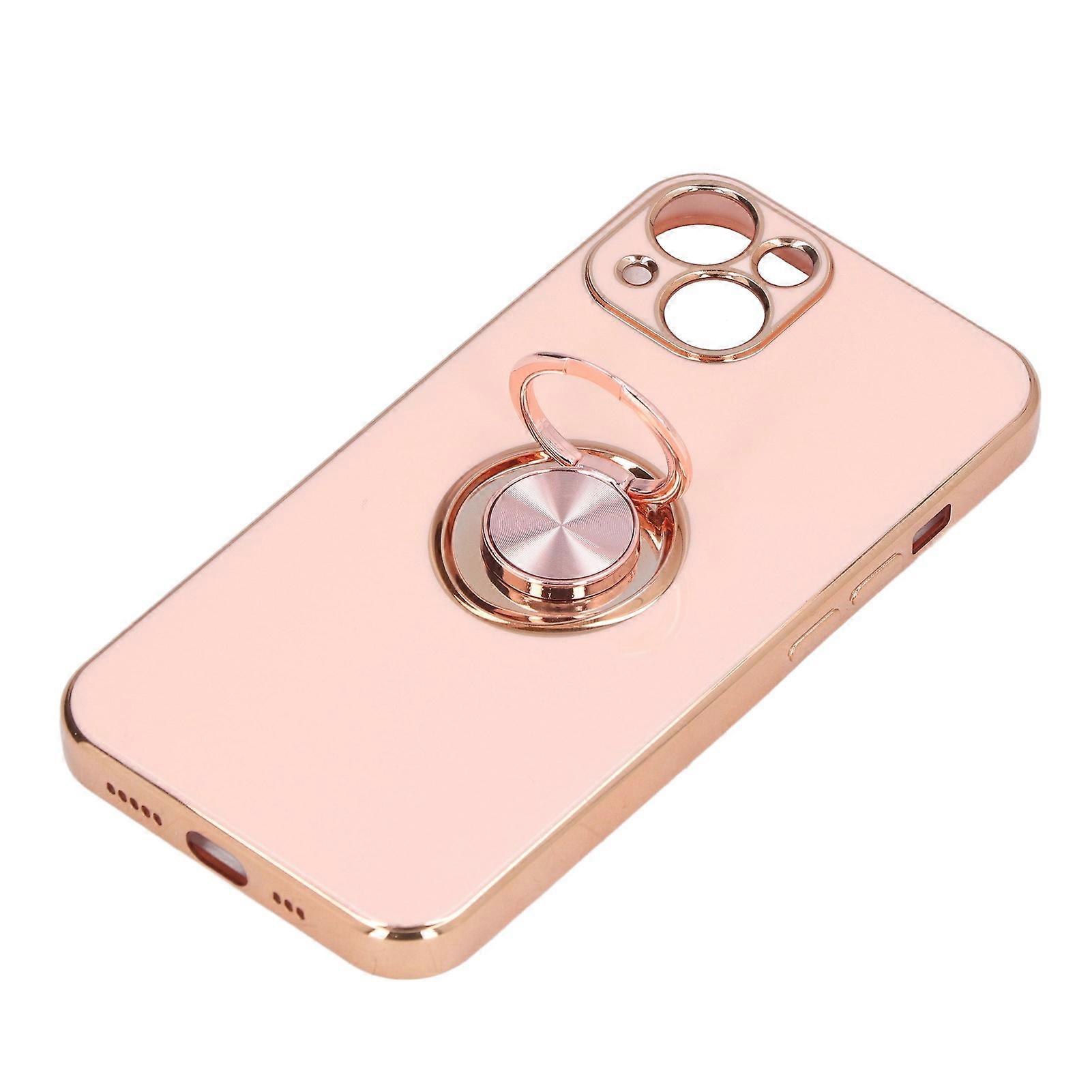 Etui na telefon komórkowy do Iphone 13 z różowym złotem Brokatowy stojak na pierścionek Ultra cienki elastyczny futerał ochronny na telefon z TPU J...