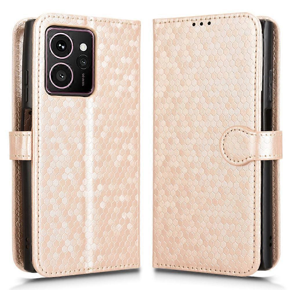 Do etui z portfelem HMD Skyline Dot Pattern Imprint Pokrowiec na telefon ze skóry PU - różowe złoto Wielobarwny Rose Gold