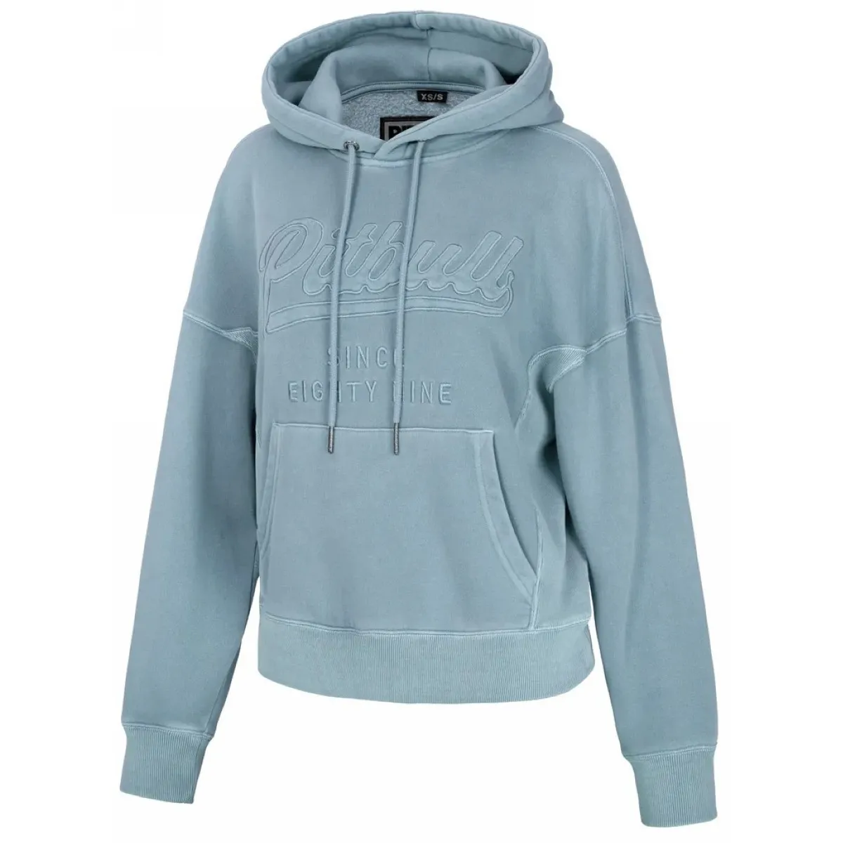 Bluza damska z kapturem PITBULL Washed Manzanita II '24 - Błękitna XS/S