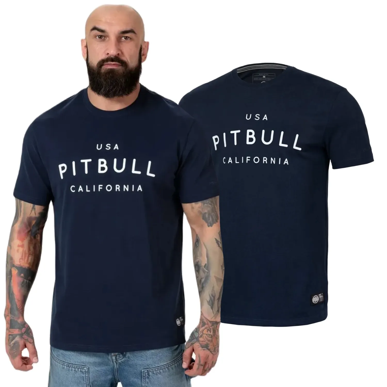 Koszulka PITBULL Heavy Weight 210 Garment Washed USA Cal '25 - Granatowa XL