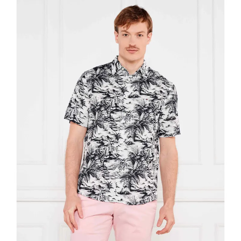 Tommy Hilfiger Lniana koszula | Regular Fit
