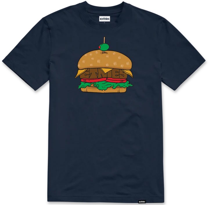 t-shirt ETNIES ETNIES BURGER TEE NAVY