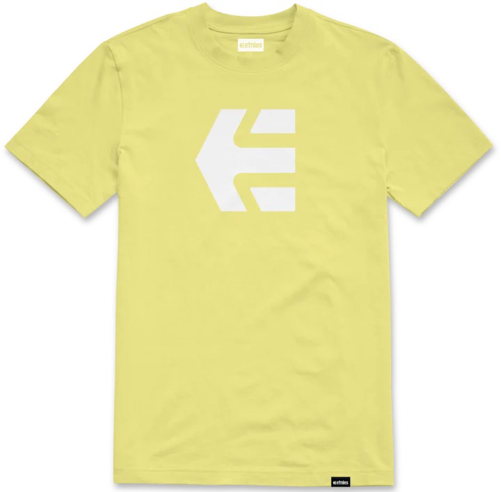 t-shirt ETNIES ICON TEE LIGHT YELLOW