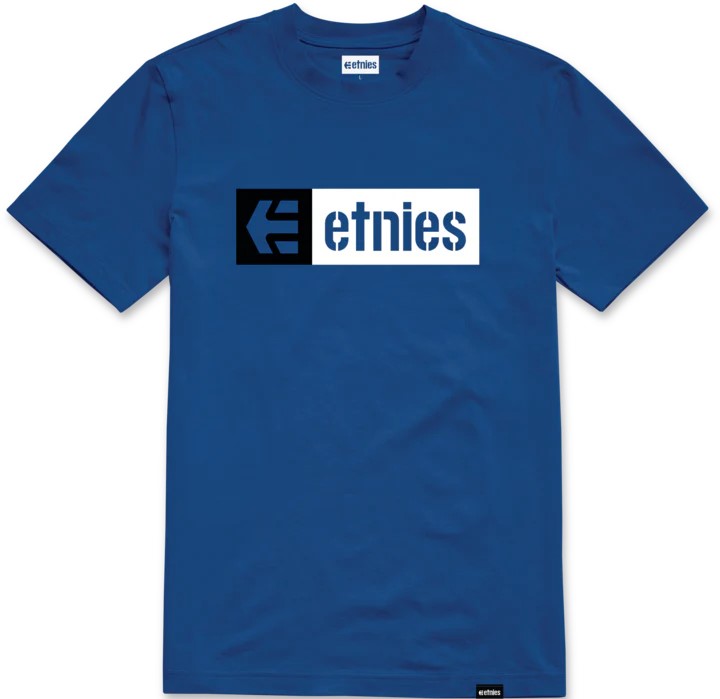 t-shirt ETNIES NEW BOX TEE ROYAL/BLACK/WHITE