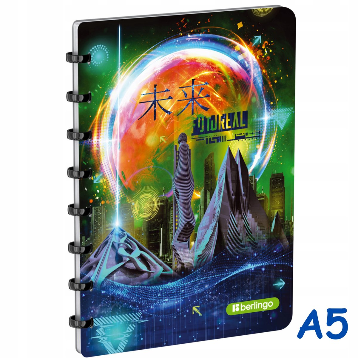 NOTATNIK na sprali A5 Kołonotes A5 80 kartek twarda oprawa design FUTURE