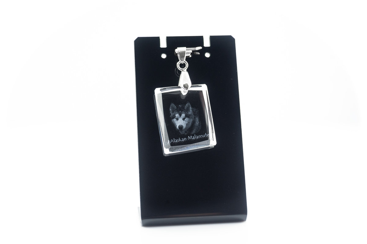 Alaskan Malamute wisiorek kryształowy z psem Art-Dog