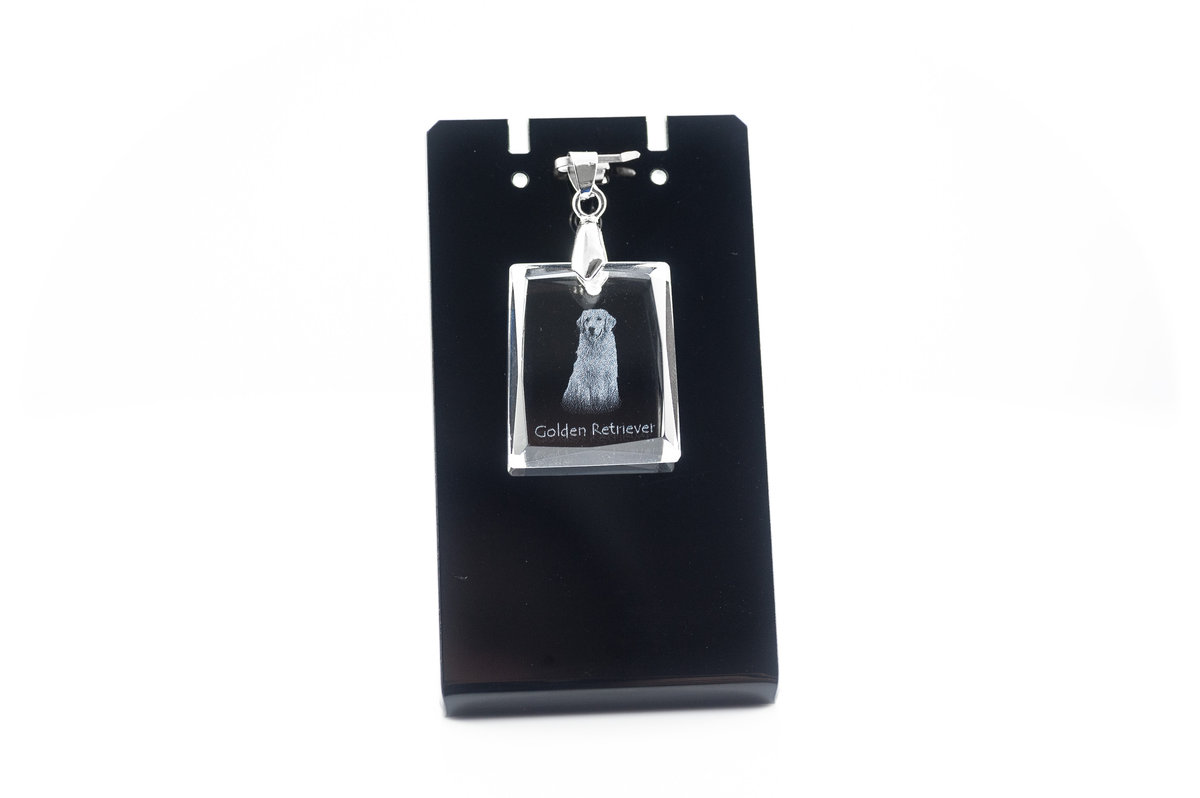 Golden Retriever wisiorek kryształowy z psem Art-Dog