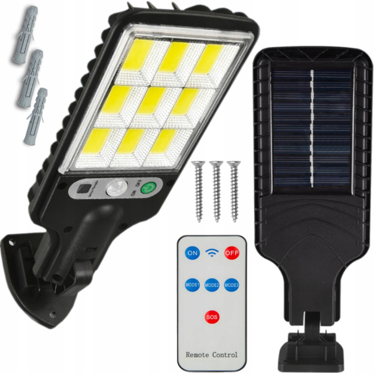 LAMPA LED BEZPRZEWODOWA SOLARNA Z CZUJNIKAMI RUCHU I CIEMNOŚCI XL