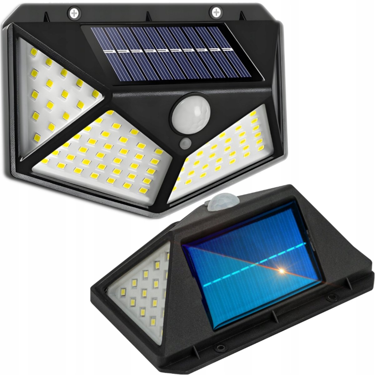 LAMPA ELEWACYJNA SOLARNA ZASILANA SŁOŃCEM CZUJNIK ZMIERZCHU I RUCHU