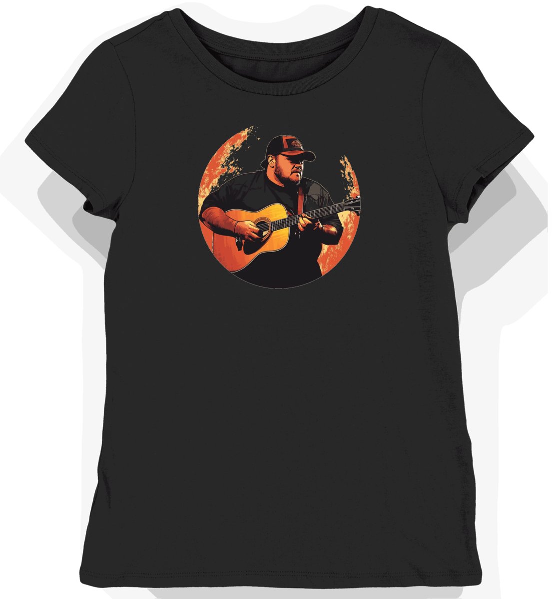 Koszulka damska czarna z nadrukiem Luke Combs styl country XXL