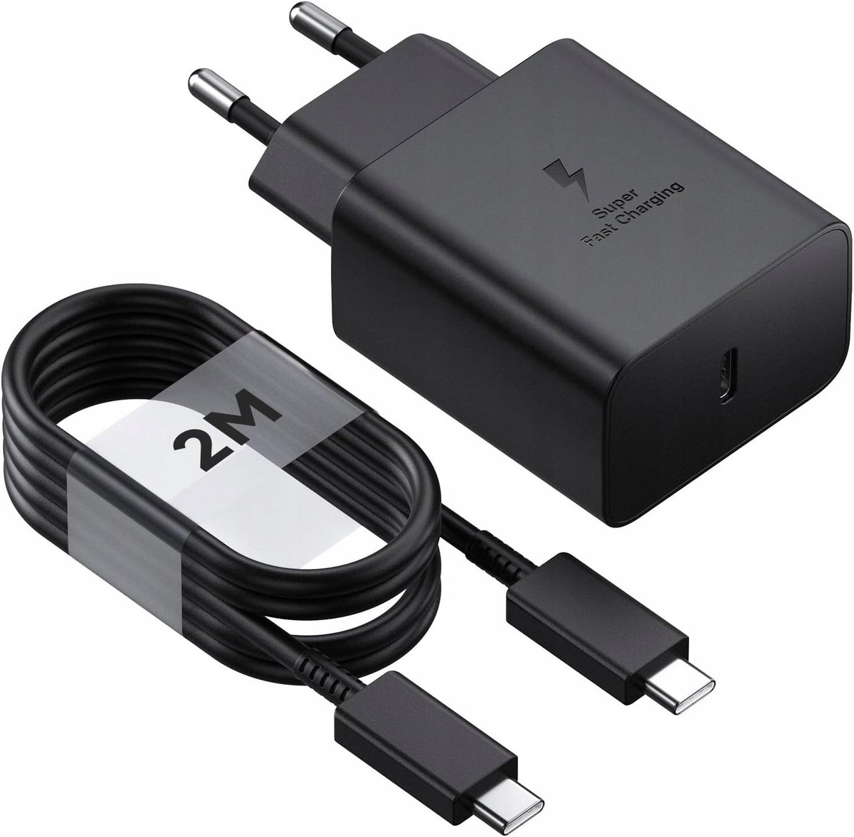 ZESTAW SZYBKA ŁADOWARKA SIECIOWA ZASILACZ PD 45W + KABEL USB-C- PD 200cm