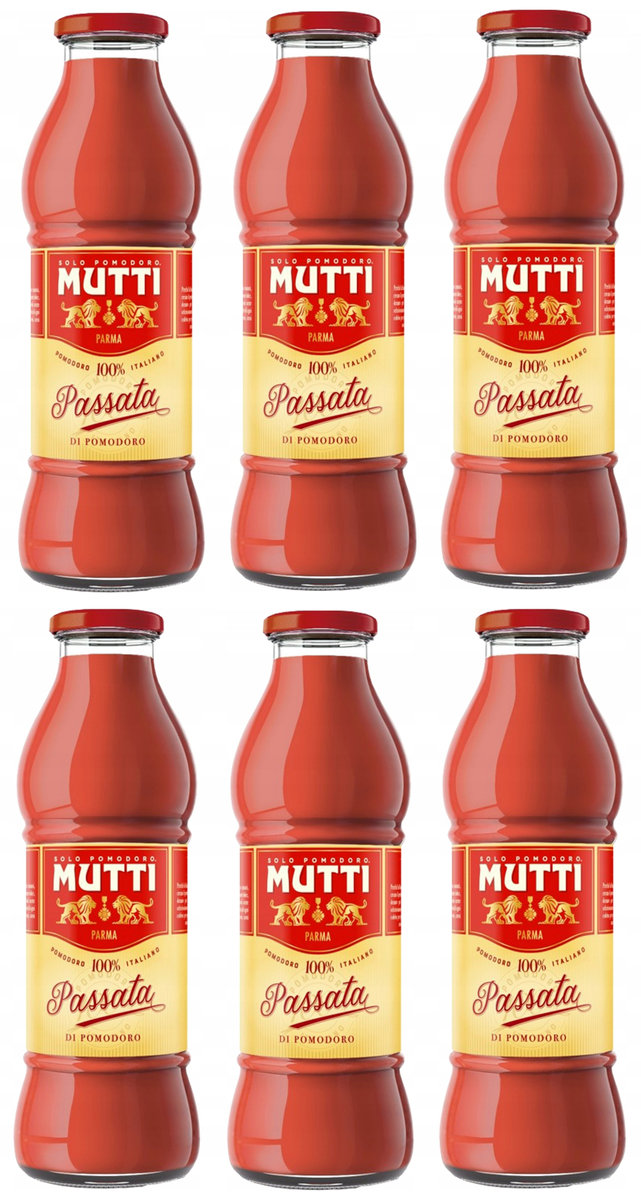 Passata pomidorowa duża szklana butelka 6 x 700g - Mutti