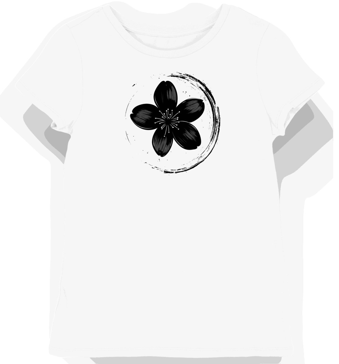 Koszulka damska biała z motywem kwiatów wiśni XL