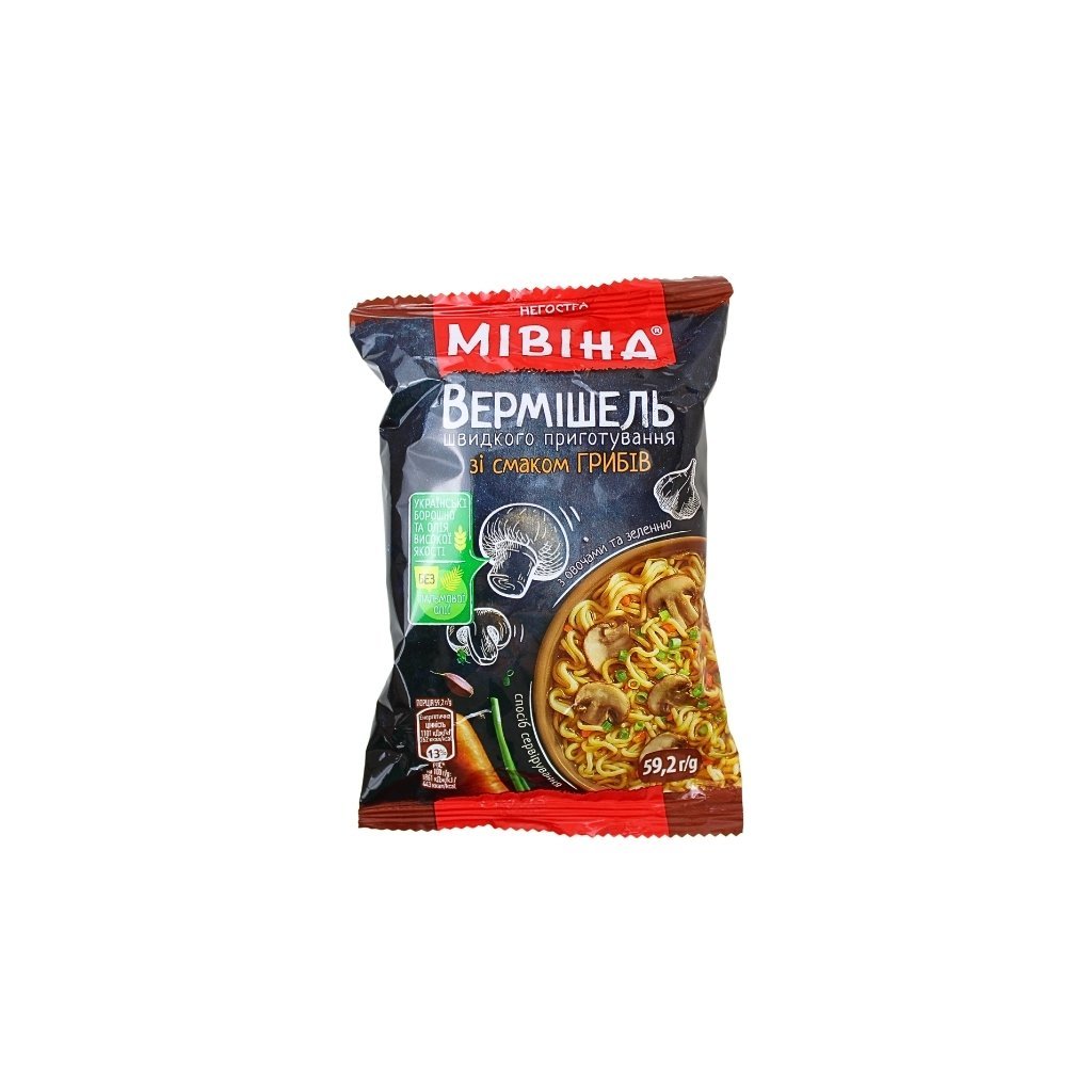 Makaron instant o smaku grzybów nieostry 