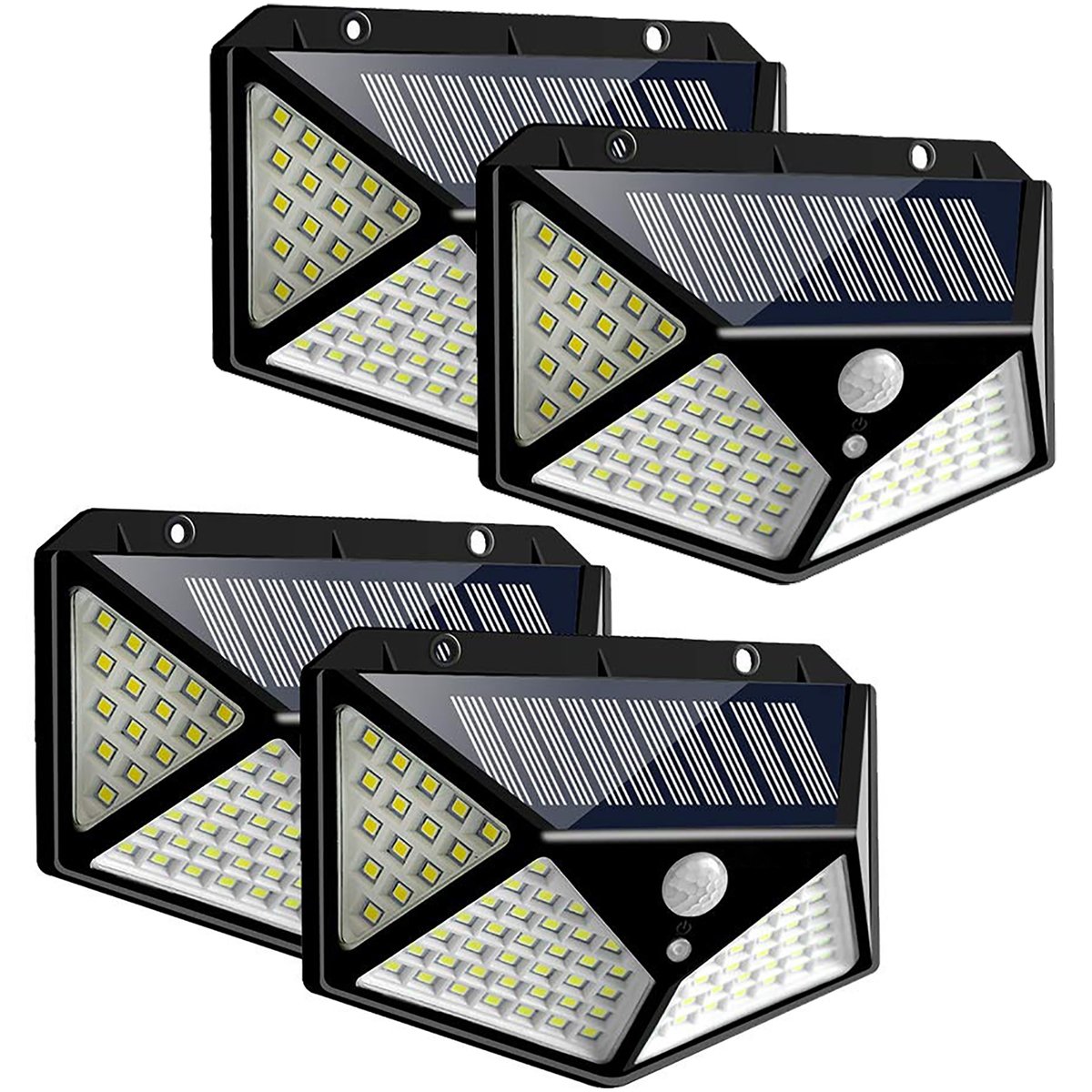 4x Lampa Solarna LED Naświetlacz czujnik ruchu