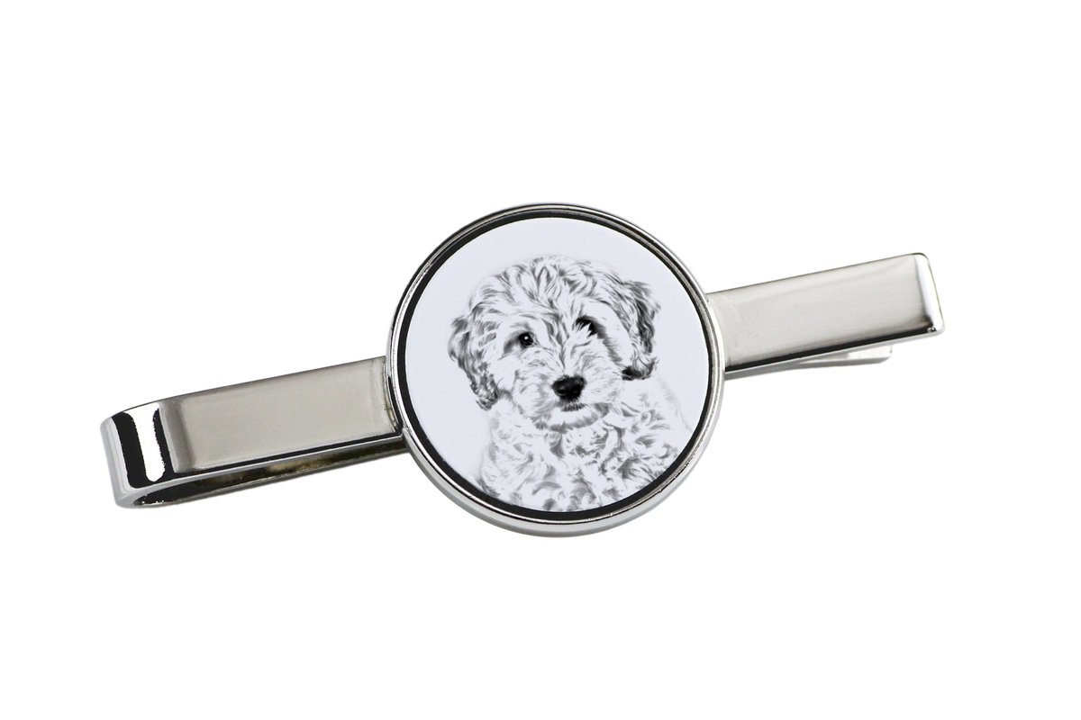 Personalizowana spinka do krawata z Cockapoo - wyjątkowy prezent Art-Dog