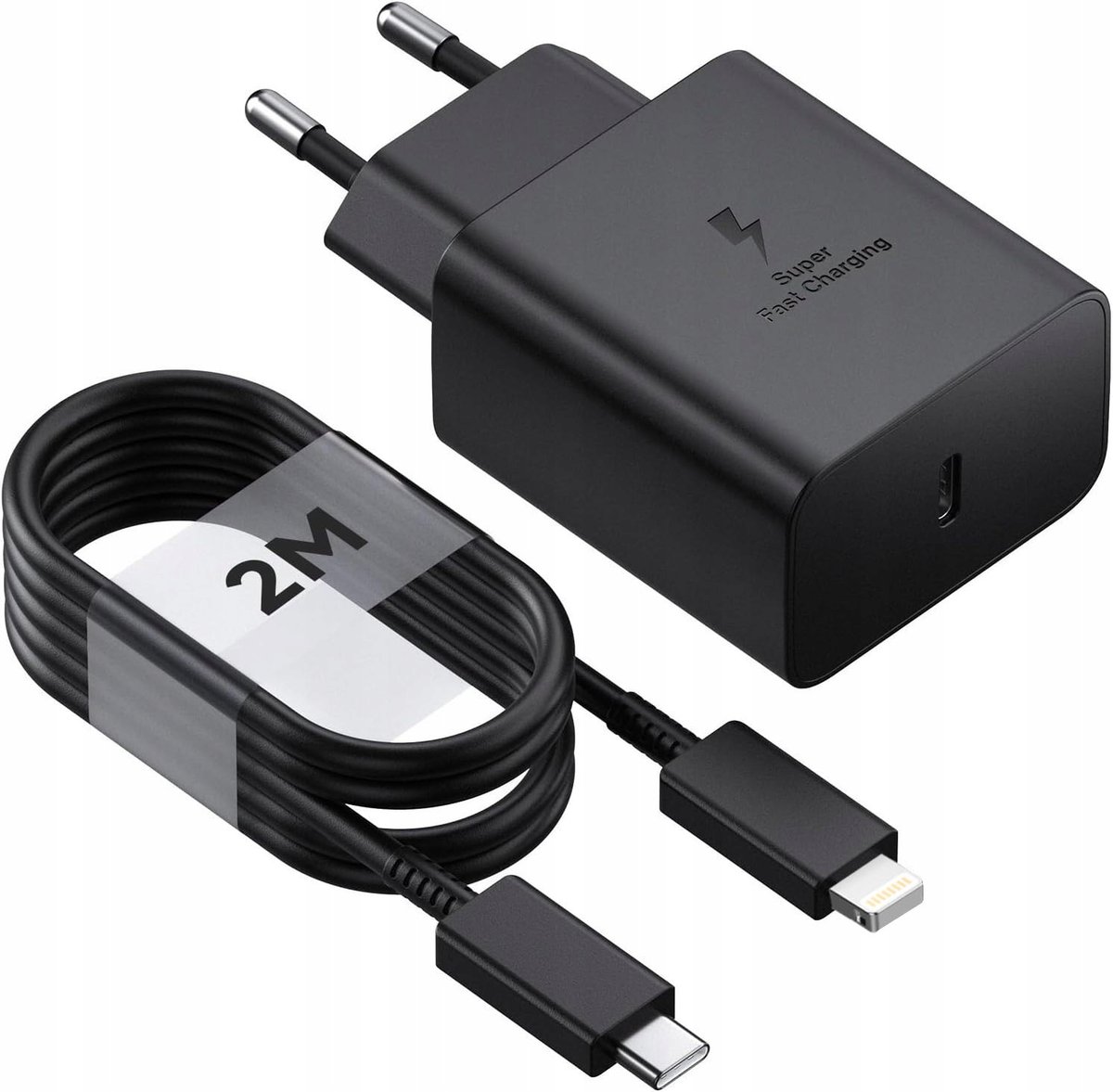 ZESTAW SZYBKA ŁADOWARKA SIECIOWA ZASILACZ PD 45W + KABEL DO IPHONE 200cm