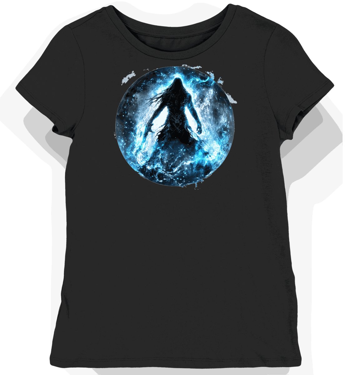 Koszulka damska czarna z nadrukiem Disturbed i metalowym wzorem L