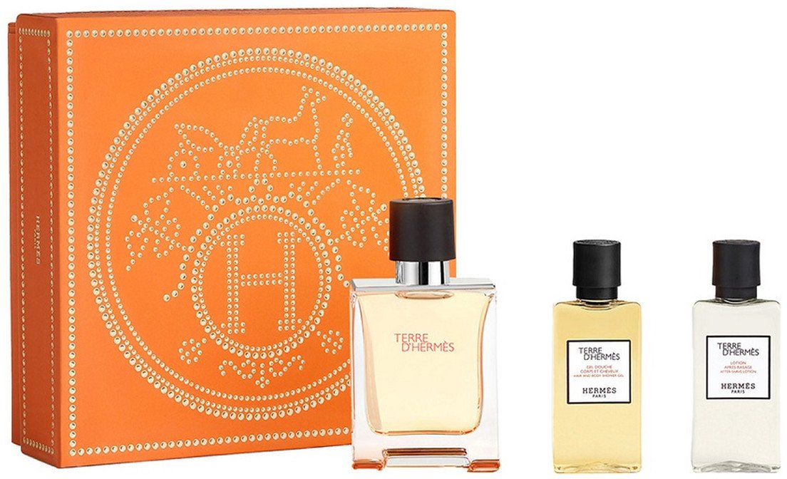 SET HERMES Terre D'Hermes EDT spray 50ml + SHOWER GEL 40ml + AFTER SHAVE 40ml