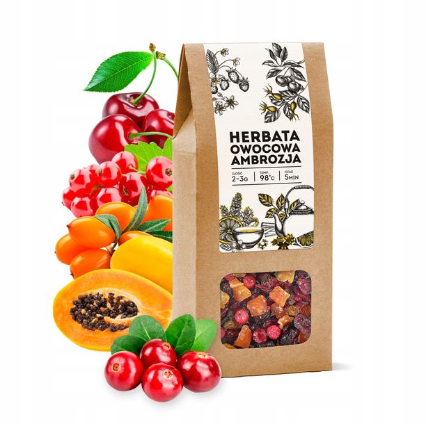 Herbata owocowa AMBROZJA herbata do zaparzania herbata sypana owocowa 100 g