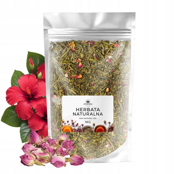 Herbata zielona liściasta Japońska wiśnia green tea 1kg sencha 100%