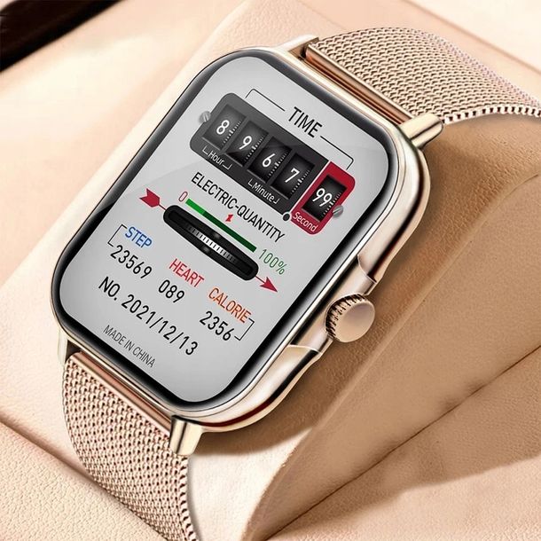 Sportowy Smartwatch Zegarek Damski Bluetooth Wyświetlacz Lcd