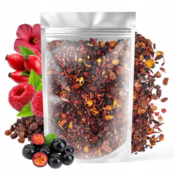 Herbata owocowa ŻURAWINOWA-TRUSKAWKOWA hibiskus truskawki 1000g