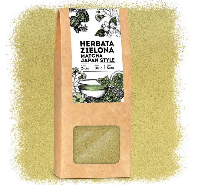 Herbata zielona MATCHA Japan Style japońska latte sproszkowana bio tea 50g