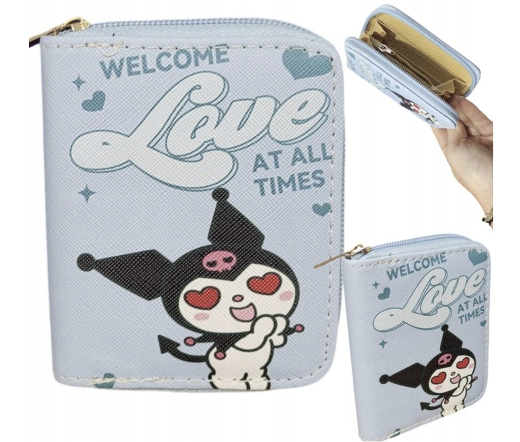 PORTFEL KUROMI ŚLICZNY NA ZAMEK PORTMONETKA ANIME MY MELODY SANRIO KAWAII