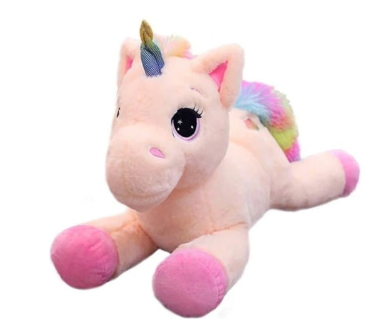 Miękka zabawka pluszowa jednorożec z tęczowym ogonem