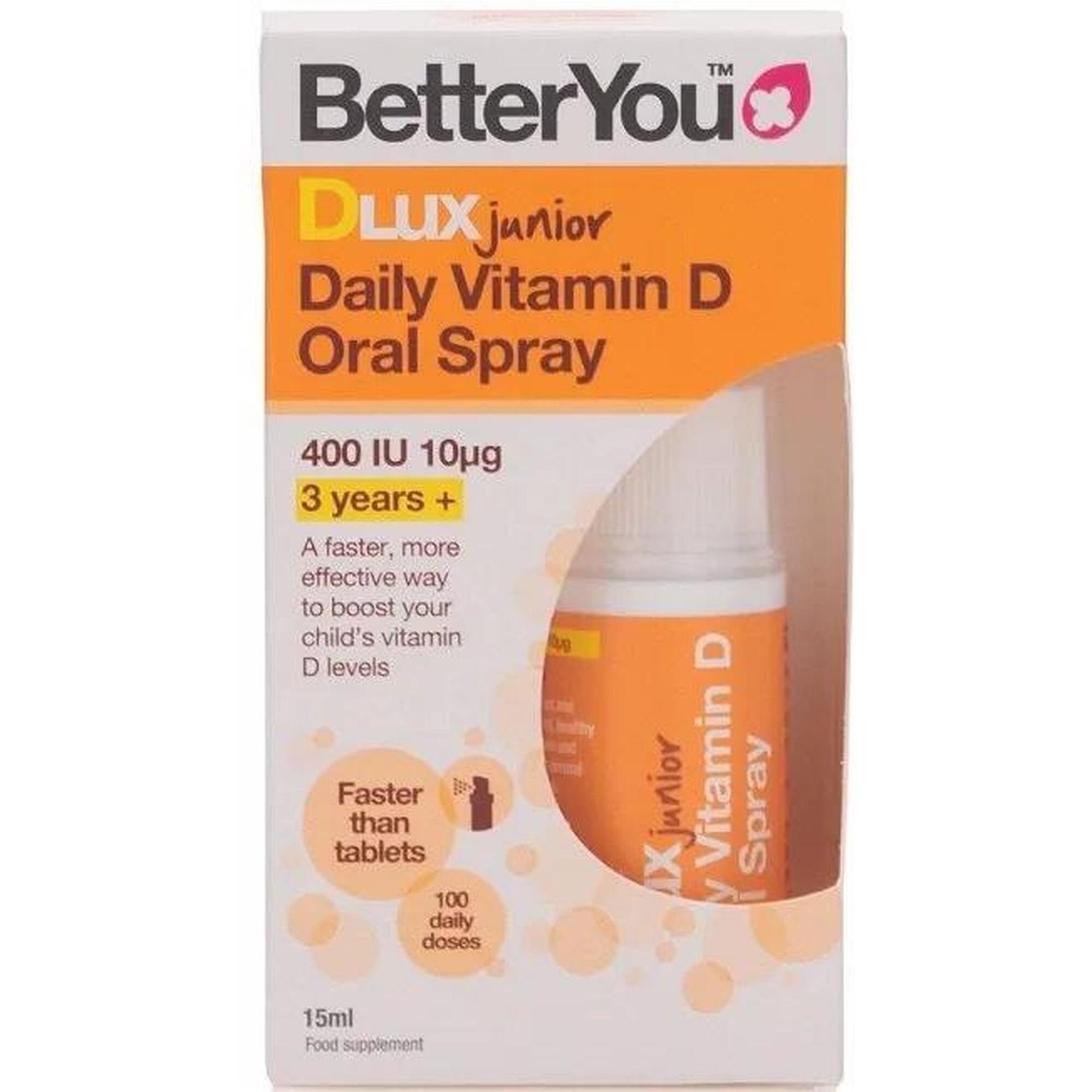 BetterYou DLUX Junior Witamina D dla dzieci w sprayu (15 ml)
