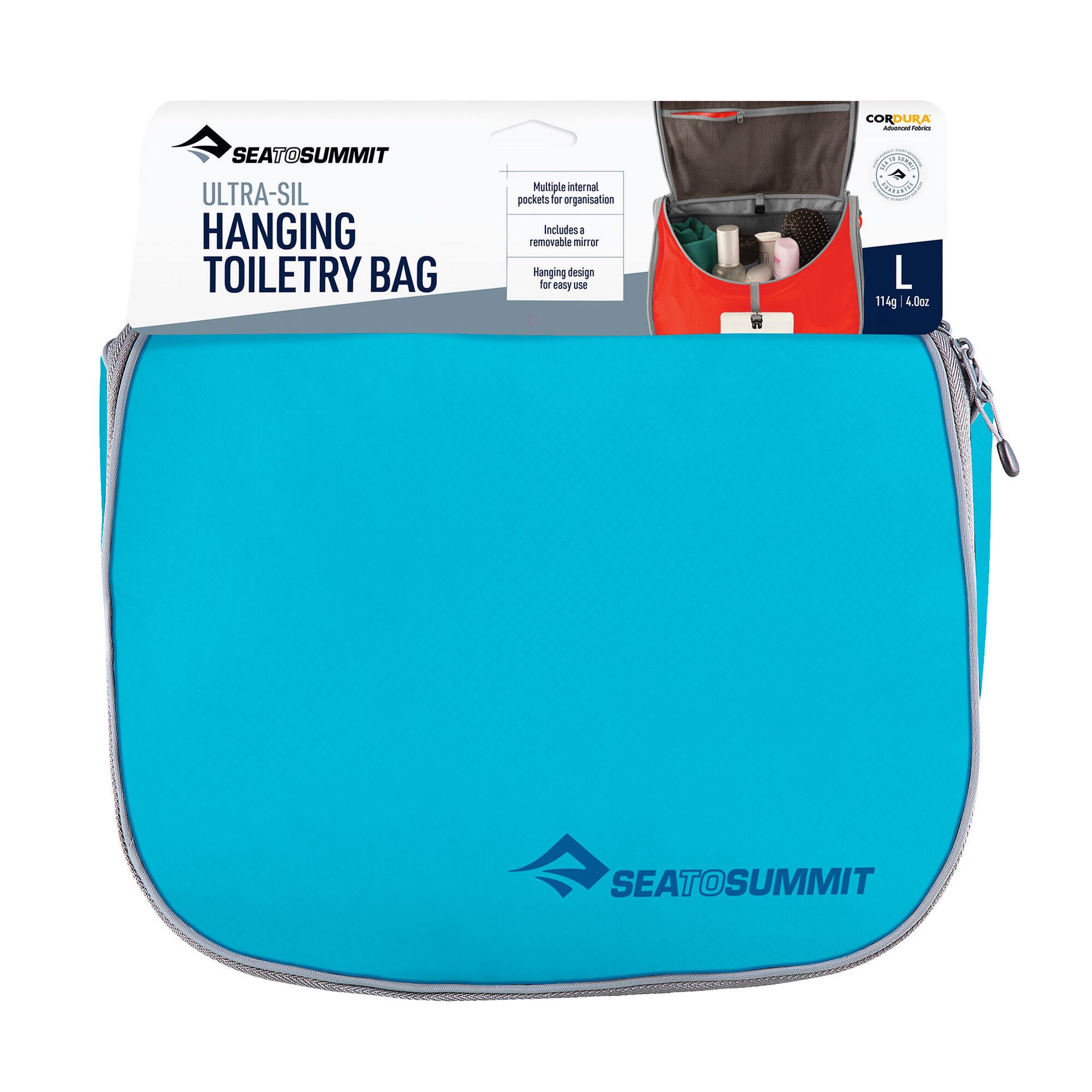 Kosmetyczka podróżna Sea To Summit Ultra-Sil Hanging Toiletry Bag Blue Atoll L
