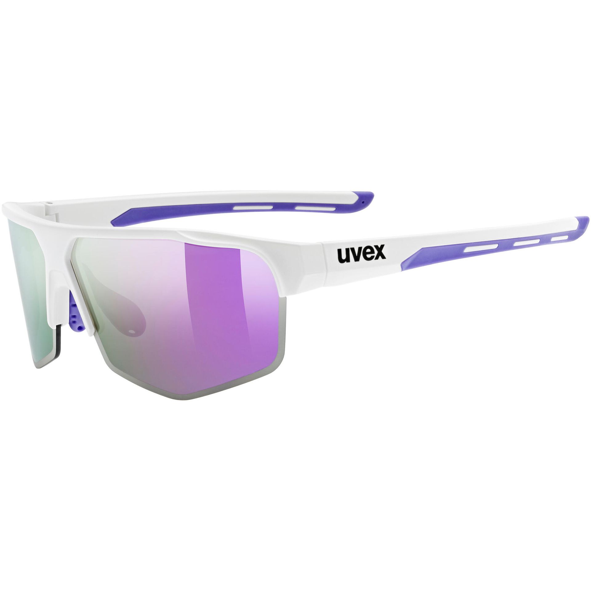 Okulary przeciwsłoneczne Uvex Axos Set - white matt/mirror purple