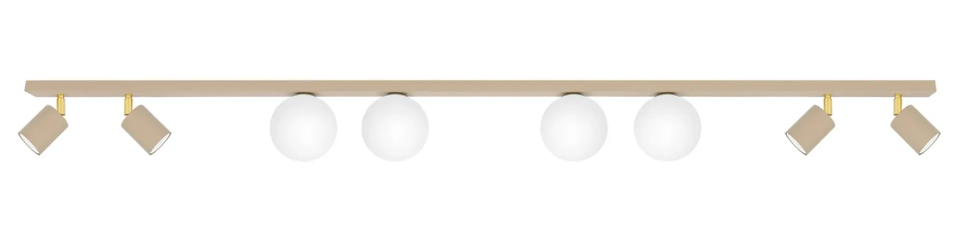 Nowoczesna beżowa lampa na szerokiej listwie E6-W46