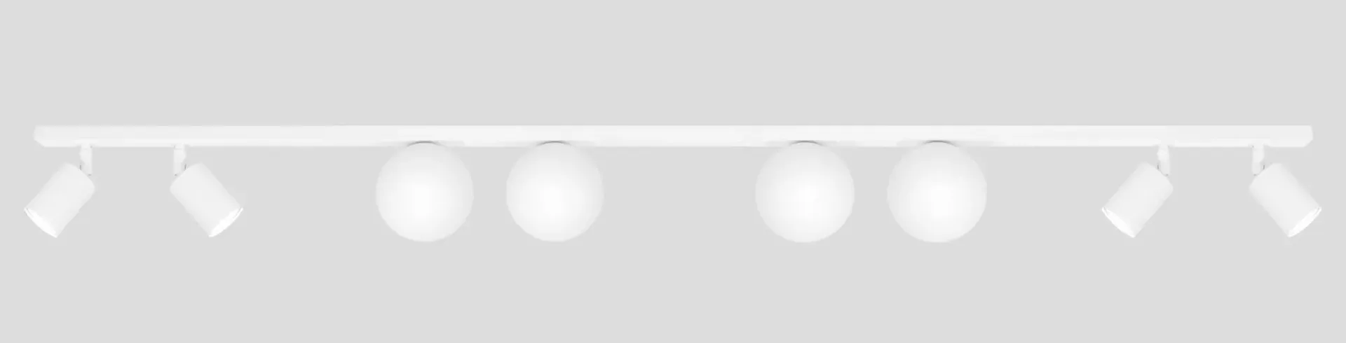 Nowoczesna biała lampa na szerokiej listwie F6-Z41