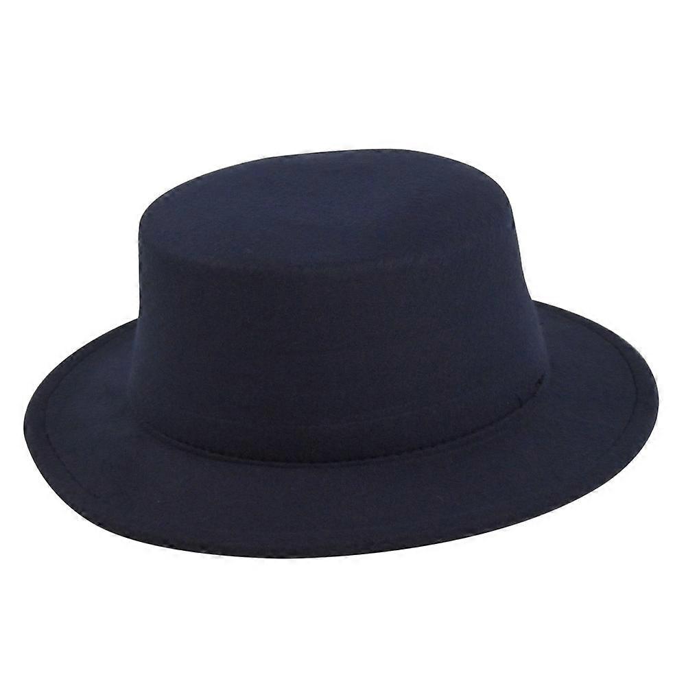 Dziecięca czapka jazzowa średnia wełniana czapka dziecięca płaski kapelusz filcowy retro imitacja owczego kapelusza kapelusz z płaskim rondem BR400...
