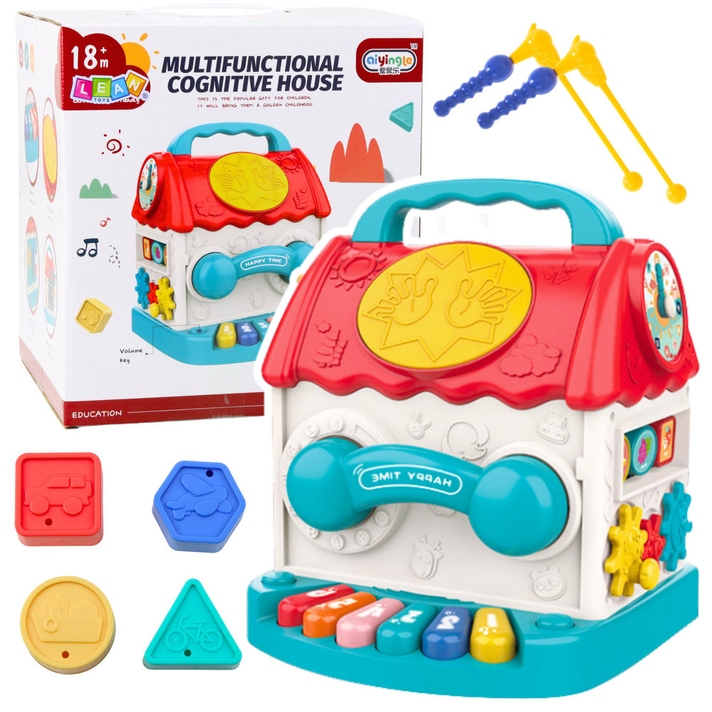 DLA NAJMŁODSZYCH DOMEK EDUKACYJNY DŹWIĘKI AKCESORIA