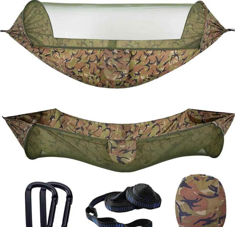 2w1 HAMAK wędkarski MOSKITIERA WISZĄCY NAMIOT SURVIVAL 260cm 750g Na ryby