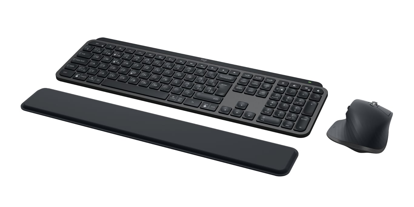 Logitech 920-011608 klawiatura Dołączona myszka Biuro RF Wireless + Bluetooth QWERTZ Swiss Grafitowy 920-011608