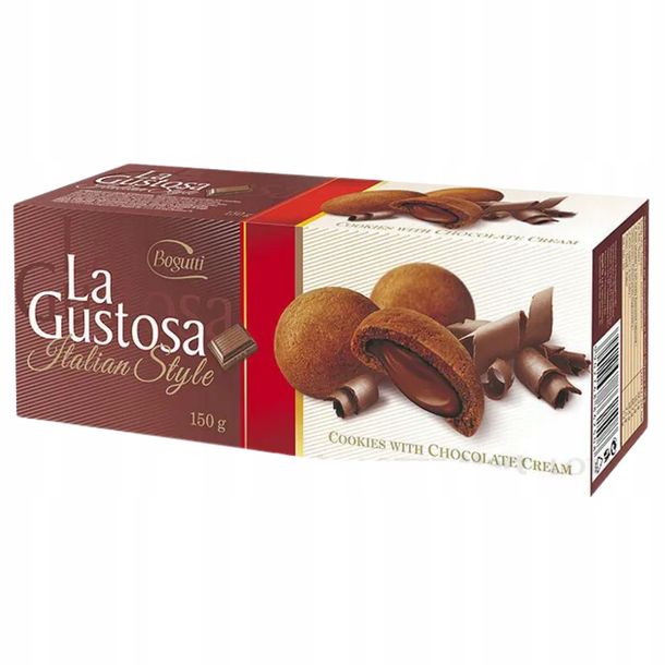 BOGUTTI La Gustosa Ciasteczka z Kremem Czekoladowym Pyszna Przekąska
