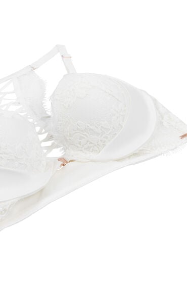 Hunkemöller Usztywniony biustonosz push-up z fiszbinami Tiah Biały