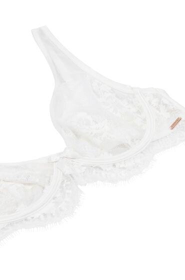 Hunkemöller Nieusztywniany biustonosz z fiszbinami Tiah Biały