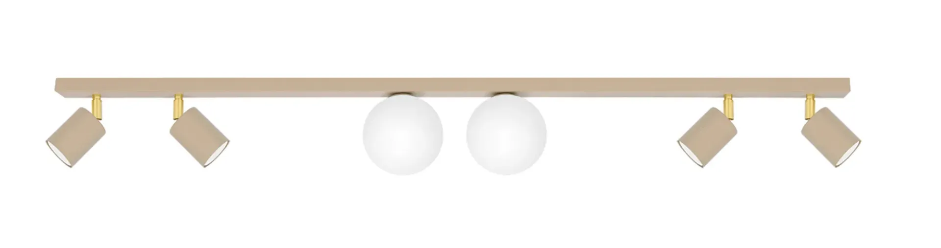 Nowoczesna beżowa lampa na szerokiej listwie S8-W72