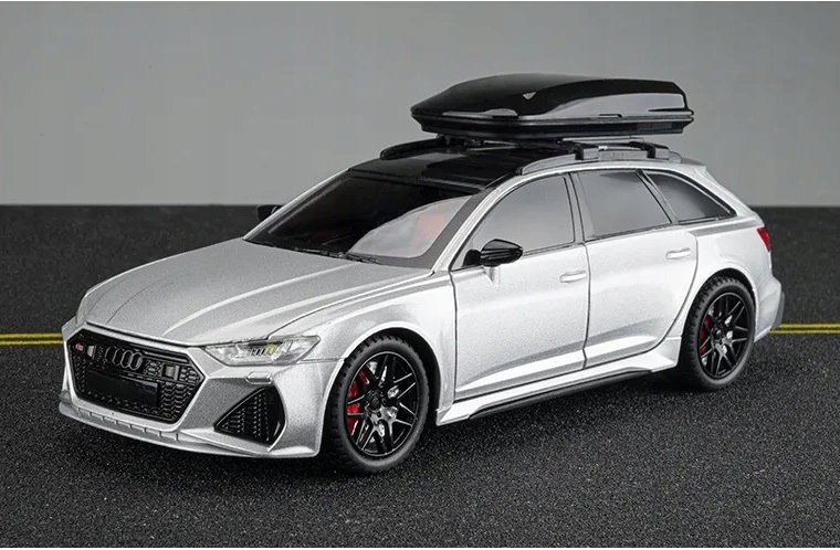 model Audi RS6 C8 1:24 (20cm długości!) otwierane drzwi LED dźwięk