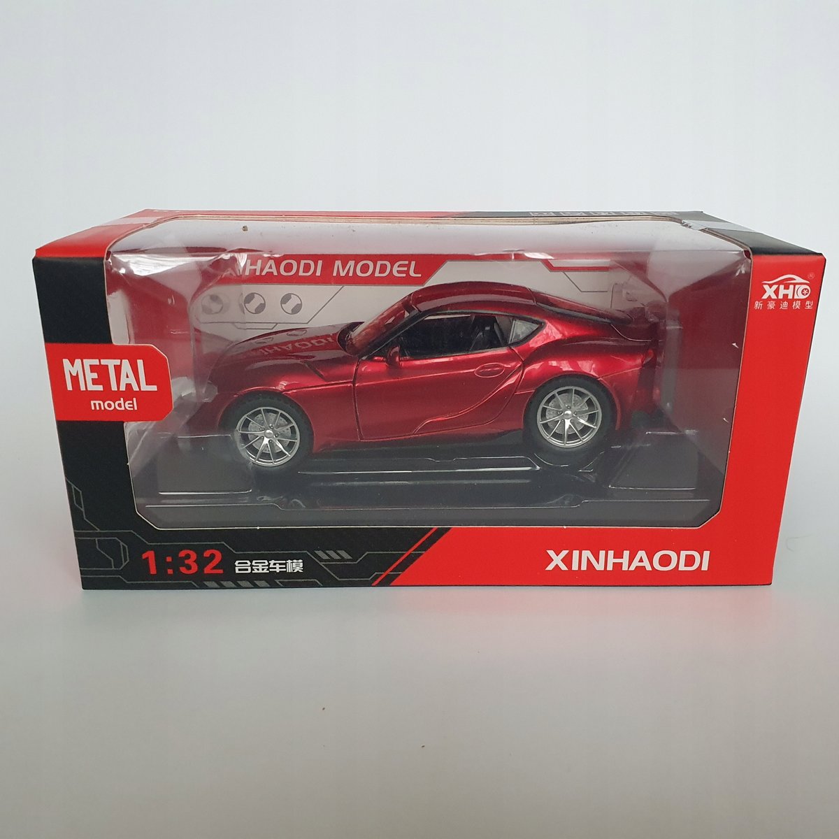 Toyota GR Supra 1:32 otwierane drzwi światła LED metalowa zabawka dźwięk
